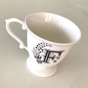 Anthropologie Missus Monogram Initial F Coffee Tea Mug Cup